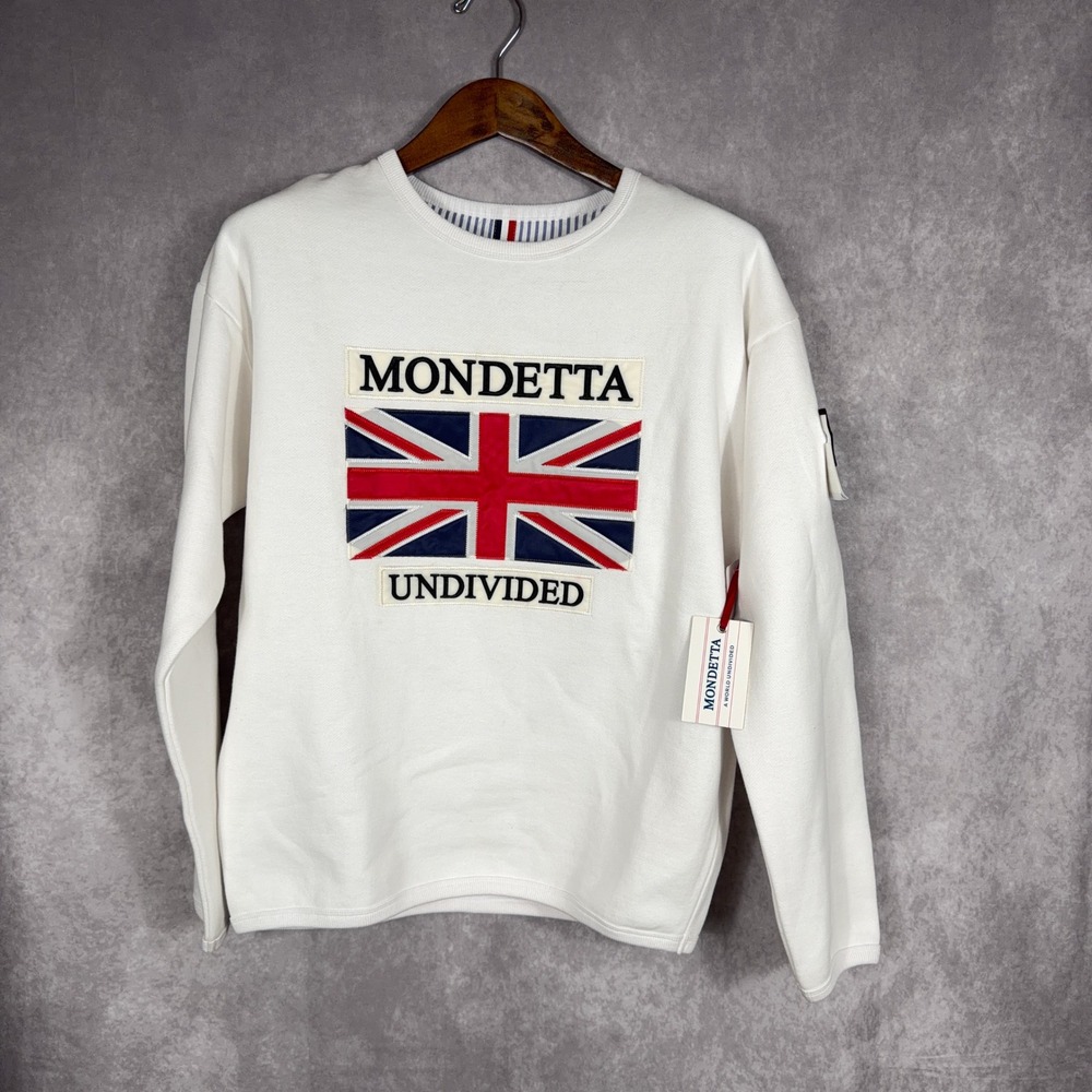 Mondetta Originals Great Britain Union Jack GBR Organic Cotton Sweatshirt M‎ NWT